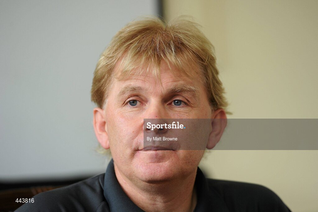 21 July 2010; Sporting Fingal manager Liam Buckley during a press conference ahead of their UEFA Europa League Second Qualifying Round, Second Leg, game against CS Marítimo at Dalymount Park on Thursday. Sporting Fingal Press Conference, ALSAA club, Santry, Dublin. Picture credit: Matt Browne / SPORTSFILE