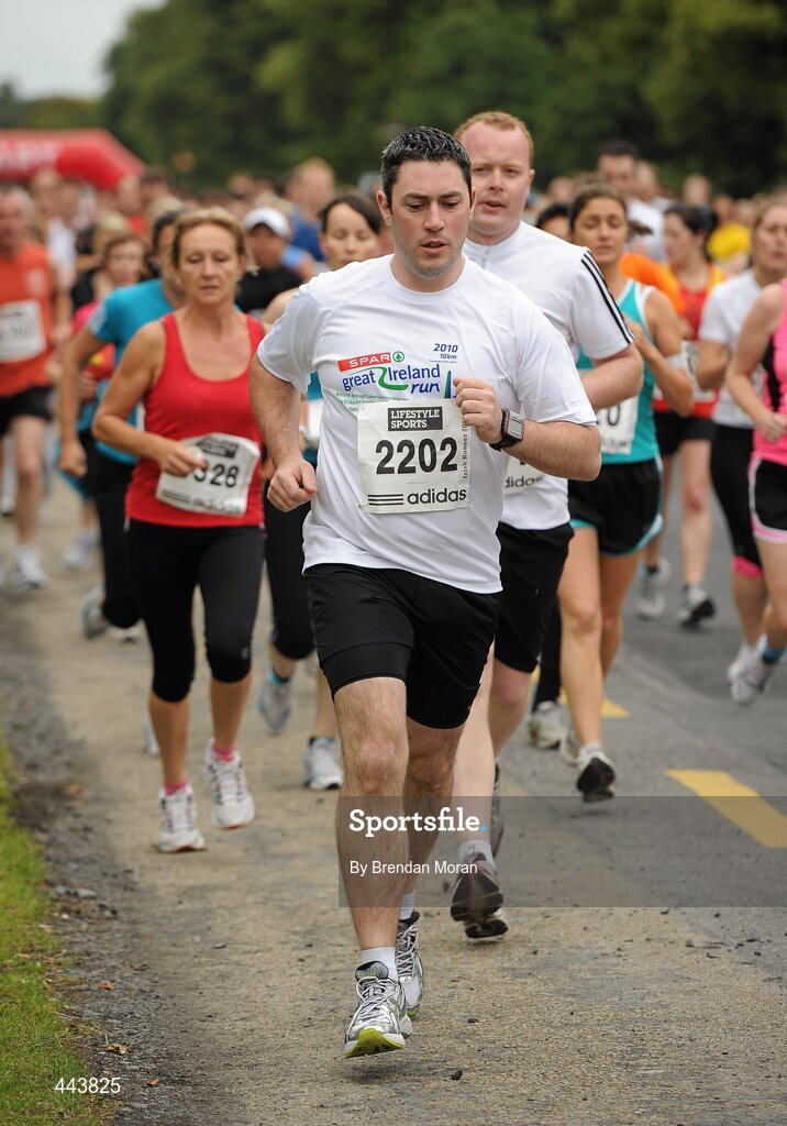 17 July 2010; Ciaran Ennis, from Tallaght, Co. Dublin, in action during the Lifestyle Sports - adidas Irish Runner 5 Mile Race. The Phoenix Park, Dublin. Picture credit: Brendan Moran / SPORTSFILE