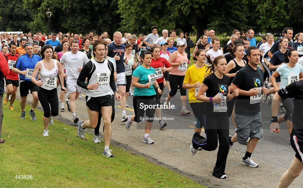17 July 2010; A general view of some of the runners at the start of the Lifestyle Sports - adidas Irish Runner 5 Mile Race. The Phoenix Park, Dublin. Picture credit: Brendan Moran / SPORTSFILE