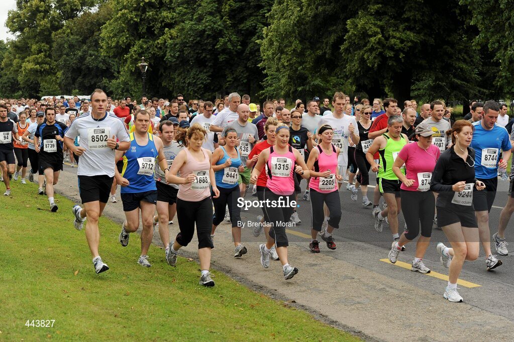 17 July 2010; A general view of some of the runners at the start of the Lifestyle Sports - adidas Irish Runner 5 Mile Race. The Phoenix Park, Dublin. Picture credit: Brendan Moran / SPORTSFILE