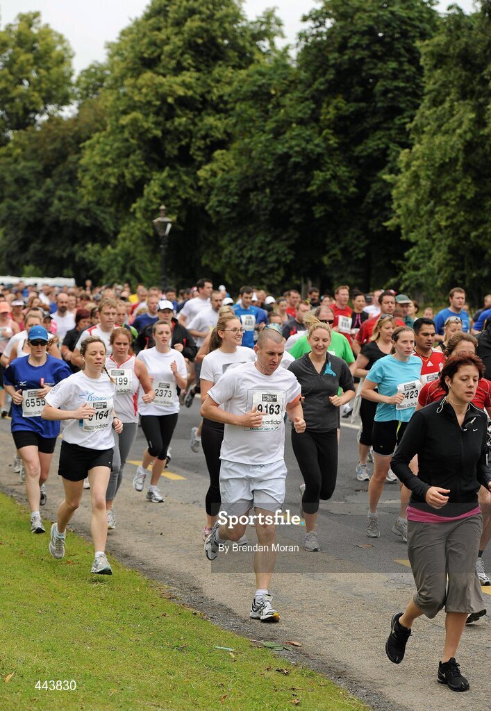 17 July 2010; A general view of some of the runners at the start of the Lifestyle Sports - adidas Irish Runner 5 Mile Race. The Phoenix Park, Dublin. Picture credit: Brendan Moran / SPORTSFILE