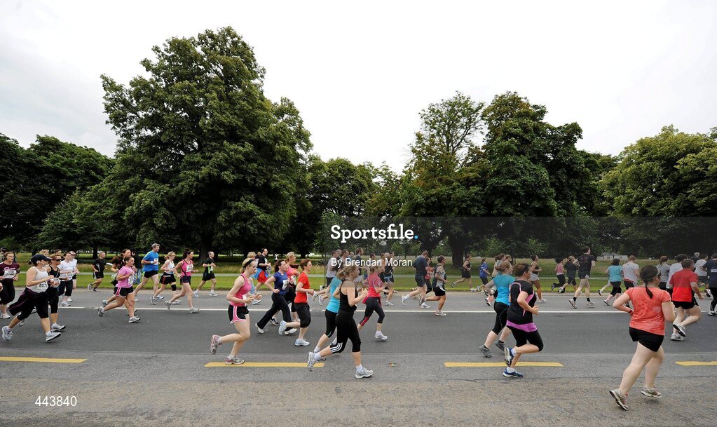 17 July 2010; Runners make their way through the Phoenix Park during the Lifestyle Sports - adidas Irish Runner 5 Mile Race. The Phoenix Park, Dublin. Picture credit: Brendan Moran / SPORTSFILE