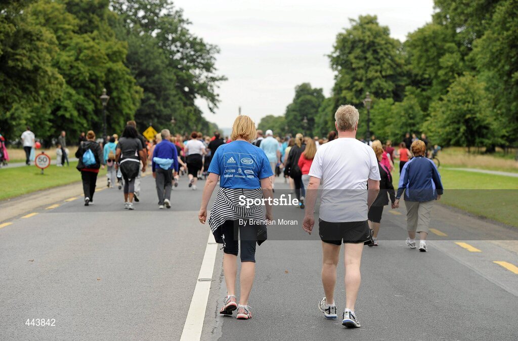 17 July 2010; Competitors at the back of the race make their way through the Phoenix Park during the Lifestyle Sports - adidas Irish Runner 5 Mile Race. The Phoenix Park, Dublin. Picture credit: Brendan Moran / SPORTSFILE