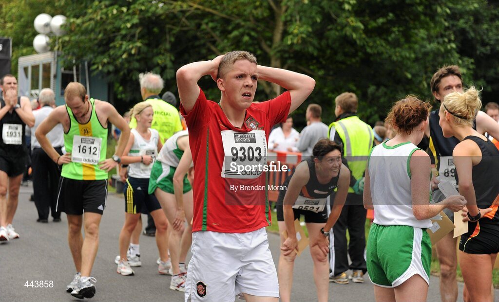 17 July 2010; Niall Kierans, from Co. Louth, after finishing the Lifestyle Sports - adidas Irish Runner 5 Mile Race. The Phoenix Park, Dublin. Picture credit: Brendan Moran / SPORTSFILE