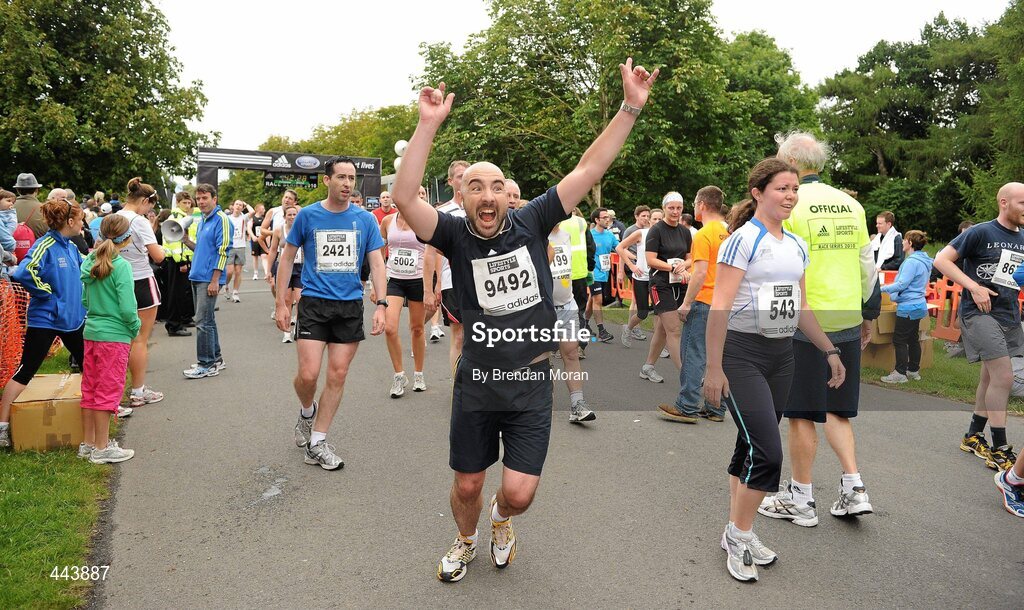 17 July 2010; Julien Behal, from Killarney, Co. Kerry, after finishing the Lifestyle Sports - adidas Irish Runner 5 Mile Race. The Phoenix Park, Dublin. Picture credit: Brendan Moran / SPORTSFILE