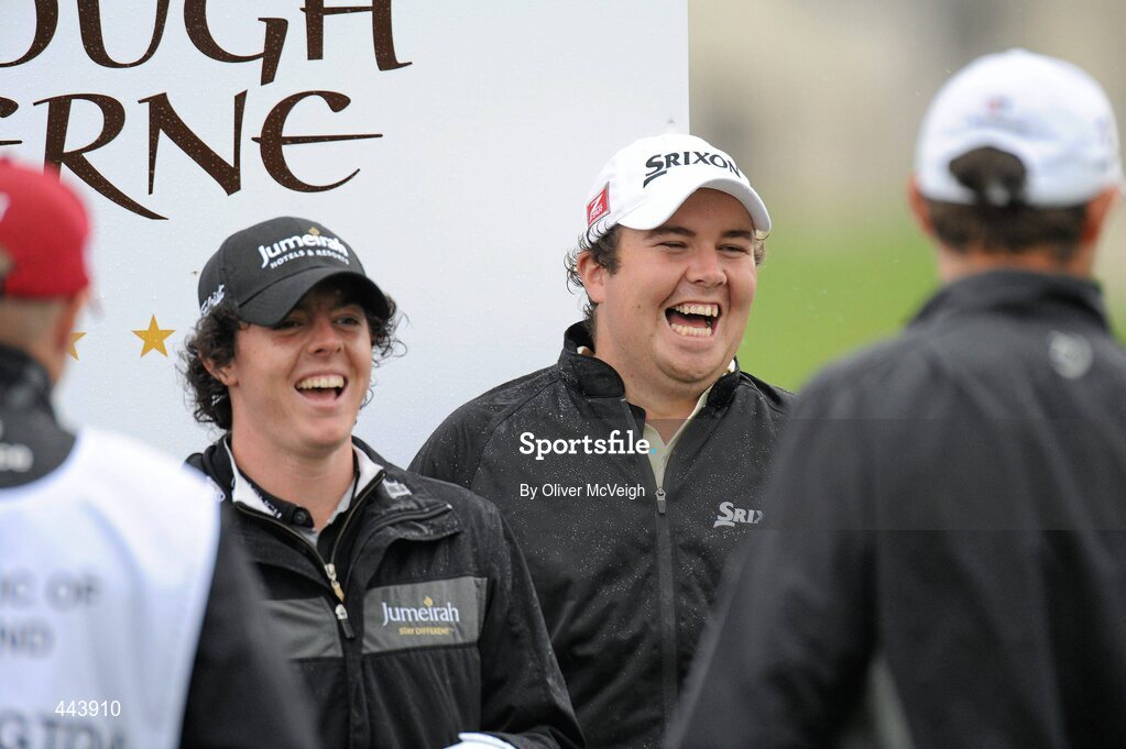 21 July 2010; Rory McIlroy and Shane Lowry during the 2010 Lough Erne Challenge. Lough Erne Resort, Enniskillen, Co. Fermanagh. Picture credit: Oliver McVeigh / SPORTSFILE