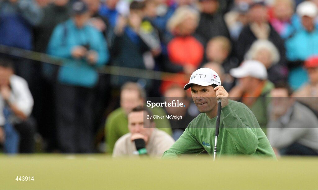 21 July 2010; Padraig Harrington on the fifth green during the 2010 Lough Erne Challenge. Lough Erne Resort, Enniskillen, Co. Fermanagh. Picture credit: Oliver McVeigh / SPORTSFILE