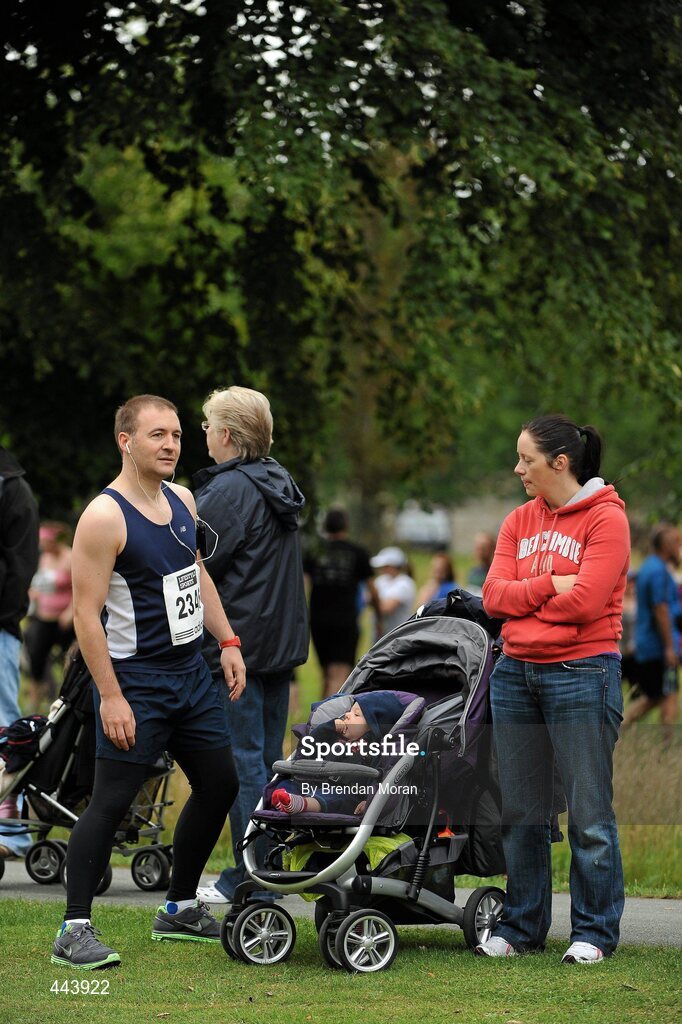 17 July 2010; Competitor David Quinn, from Knocklyon, Co. Dublin, prepares for the start of the Lifestyle Sports - adidas Irish Runner 5 Mile Race. The Phoenix Park, Dublin. Picture credit: Brendan Moran / SPORTSFILE