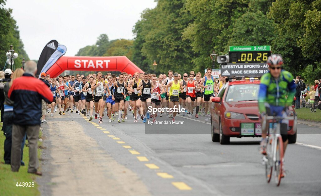 17 July 2010; A general view of the start of the Lifestyle Sports - adidas Irish Runner 5 Mile Race. The Phoenix Park, Dublin. Picture credit: Brendan Moran / SPORTSFILE