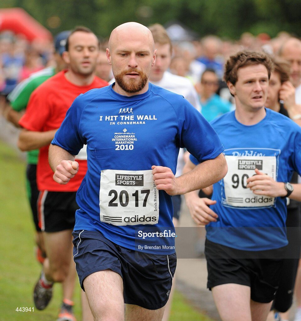 17 July 2010; John Lyons, from Dublin, in action during the Lifestyle Sports - adidas Irish Runner 5 Mile Race. The Phoenix Park, Dublin. Picture credit: Brendan Moran / SPORTSFILE