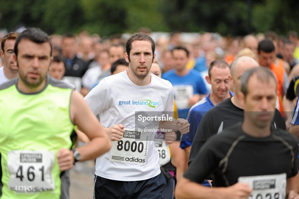 17 July 2010; Darragh Tierney, from Co. Dublin, in action during the Lifestyle Sports - adidas Irish Runner 5 Mile Race. The Phoenix Park, Dublin. Picture credit: Brendan Moran / SPORTSFILE
