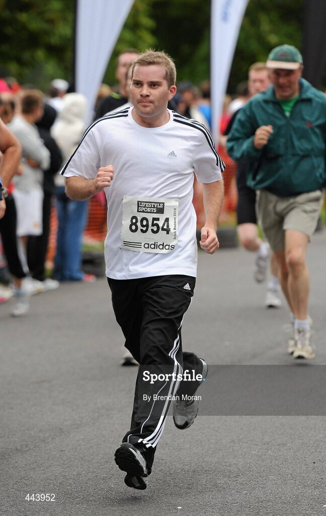 17 July 2010; David Kerrigan, from Dublin, in action during the Lifestyle Sports - adidas Irish Runner 5 Mile Race. The Phoenix Park, Dublin. Picture credit: Brendan Moran / SPORTSFILE