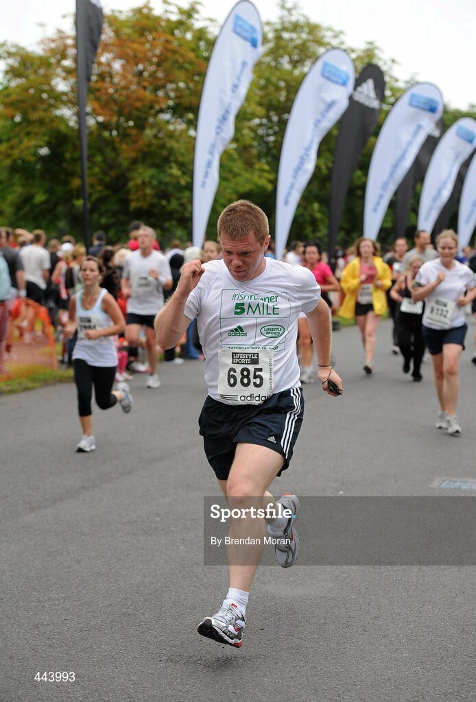 17 July 2010; Peter Woods, from Blackrock, Co. Dublin, in action during the Lifestyle Sports - adidas Irish Runner 5 Mile Race. The Phoenix Park, Dublin. Picture credit: Brendan Moran / SPORTSFILE