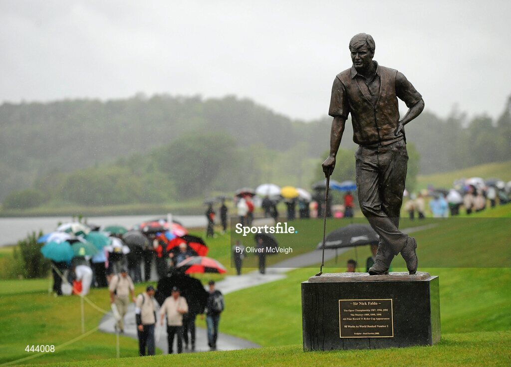 21 July 2010; A general view of the Sir Nick Faldo statue at the 2010 Lough Erne Challenge. Lough Erne Resort, Enniskillen, Co. Fermanagh. Picture credit: Oliver McVeigh / SPORTSFILE