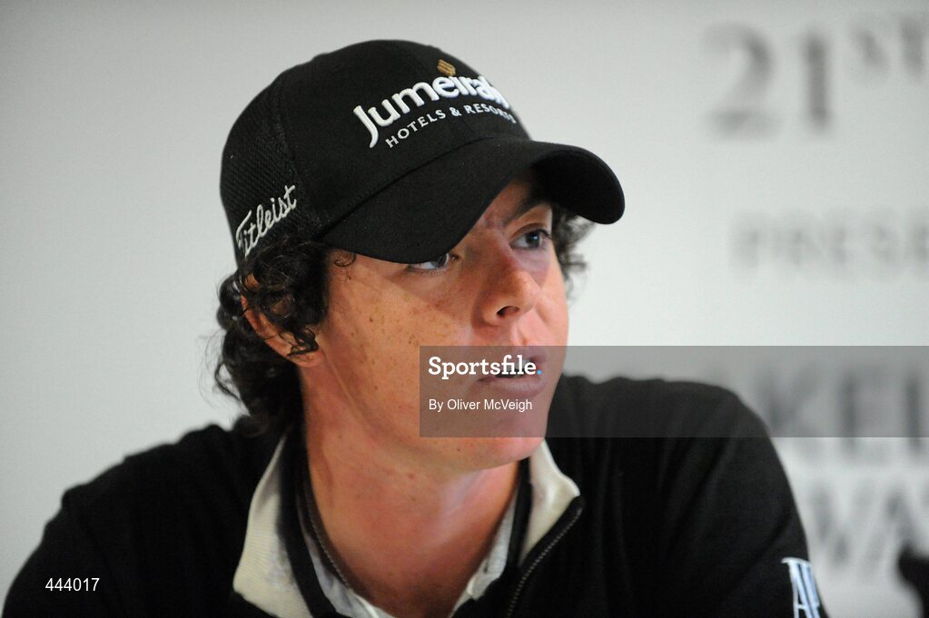 21 July 2010; Golfer Rory Mcllroy during a press conference after the 2010 Lough Erne Challenge. Lough Erne Resort, Enniskillen, Co. Fermanagh. Picture credit: Oliver McVeigh / SPORTSFILE