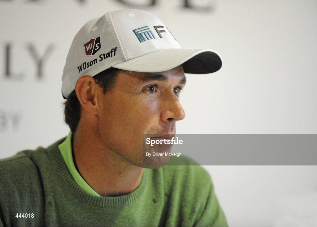21 July 2010; Golfer Padraig Harrington during a press conference after the 2010 Lough Erne Challenge. Lough Erne Resort, Enniskillen, Co. Fermanagh. Picture credit: Oliver McVeigh / SPORTSFILE