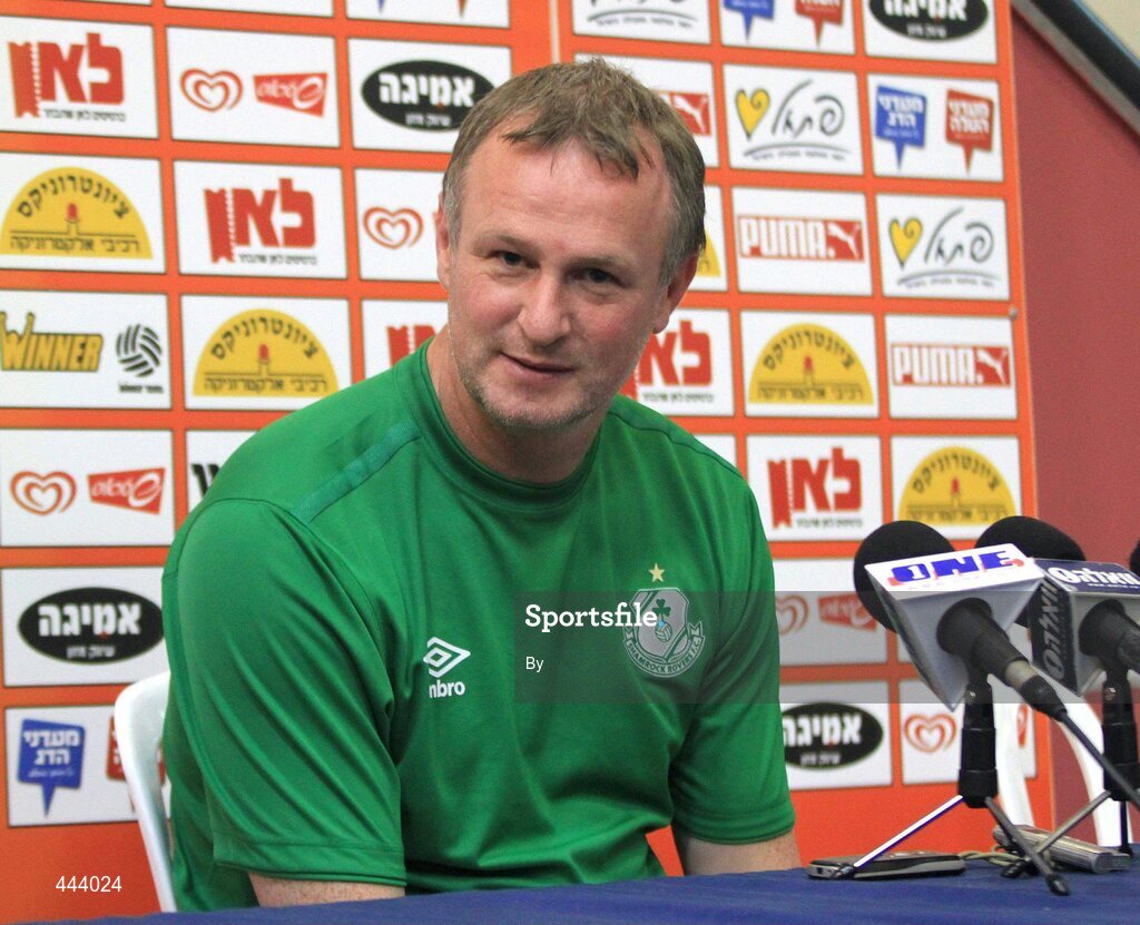 21 July 2010; Shamrock Rovers manager Michael O'Neill during a press conference after squad training ahead of their UEFA Europa League Second Qualifying Round, 2nd Leg, game against Bnei Yehuda Tel-Aviv FC on Thurday. Bloomfield Stadium, Tel Aviv, Israel. Picture credit: SPORTSFILE