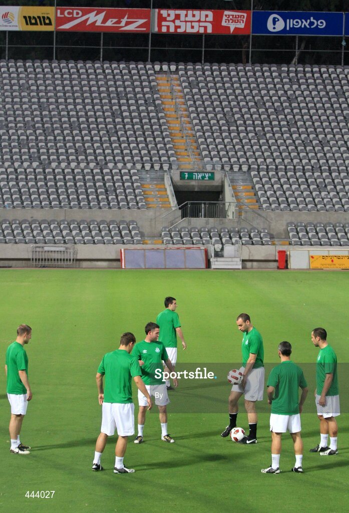 21 July 2010; A general view of Shamrock Rovers squad training ahead of their UEFA Europa League Second Qualifying Round, 2nd Leg, game against Bnei Yehuda Tel-Aviv FC on Thurday. Bloomfield Stadium, Tel Aviv, Israel. Picture credit: SPORTSFILE