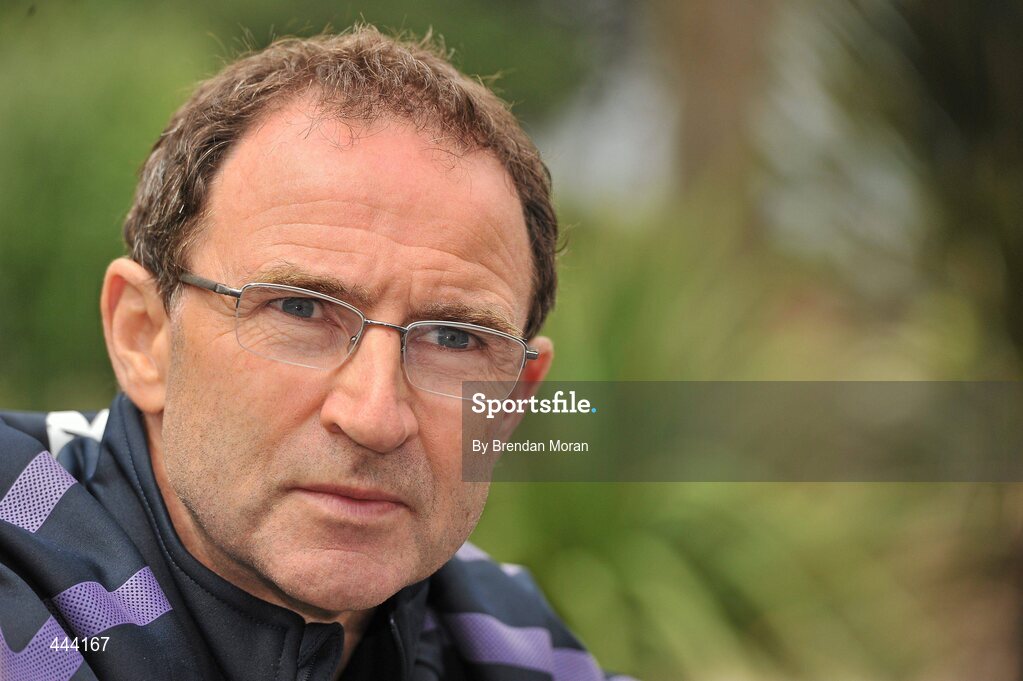 22 July 2010; Aston Villa manager Martin O'Neill speaking during a press conference ahead of their pre-season friendly against Bohemians on Saturday. Aston Villa press conference, Portmarnock Hotel, Portmarnock, Co. Dublin. Picture credit: Brendan Moran / SPORTSFILE