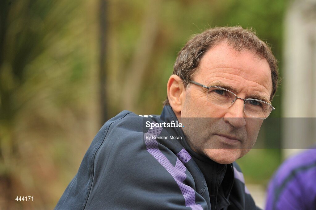 22 July 2010; Aston Villa manager Martin O'Neill speaking during a press conference ahead of their pre-season friendly against Bohemians on Saturday. Aston Villa press conference, Portmarnock Hotel, Portmarnock, Co. Dublin. Picture credit: Brendan Moran / SPORTSFILE