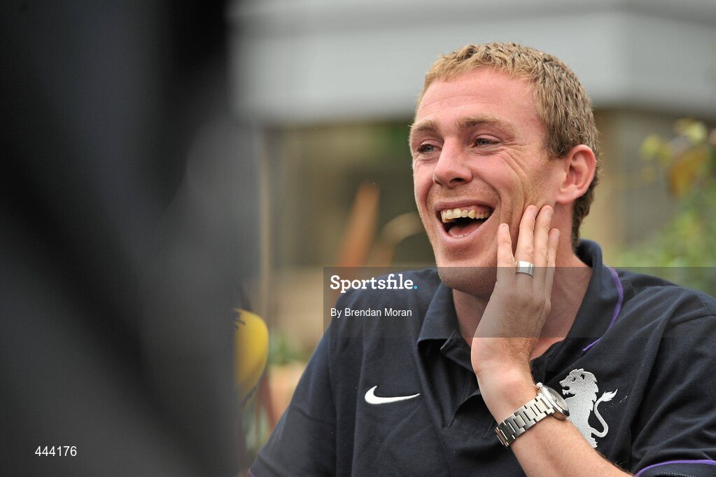22 July 2010; Aston Villa's Richard Dunne during a press conference ahead of their pre-season friendly against Bohemians on Satuday. Aston Villa press conference, Portmarnock Hotel, Portmarnock, Co. Dublin. Picture credit: Brendan Moran / SPORTSFILE