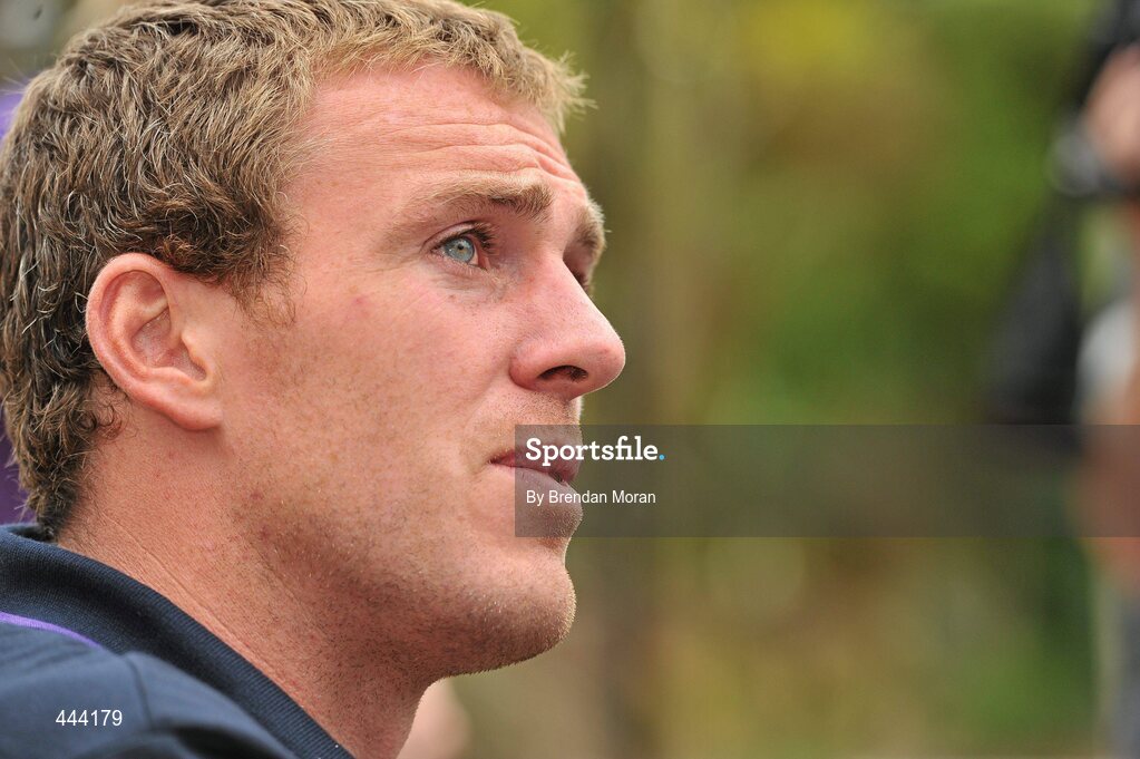 22 July 2010; Aston Villa's Richard Dunne during a press conference ahead of their pre-season friendly against Bohemians on Satuday. Aston Villa press conference, Portmarnock Hotel, Portmarnock, Co. Dublin. Picture credit: Brendan Moran / SPORTSFILE
