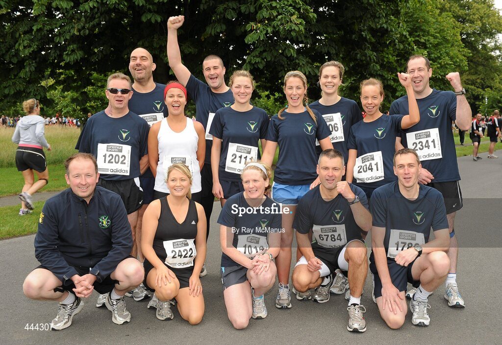 17 July 2010; The team from Meath Local Sports Partnership before the Lifestyle Sports - adidas Irish Runner 5 Mile Race. The Phoenix Park, Dublin. Picture credit: Ray McManus / SPORTSFILE
