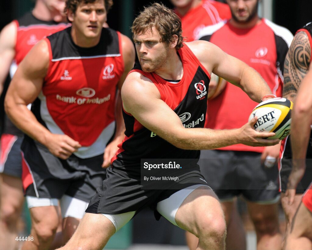 23 July 2010; Ulster's Darren Cave in action during squad training ahead of their opening pre-season friendly game against Bath, in Ravenhill Park, on August the 13th. Ulster Rugby Squad Training, Newforge Country Club, Belfast, Co. Antrim. Picture credit: Oliver McVeigh / SPORTSFILE