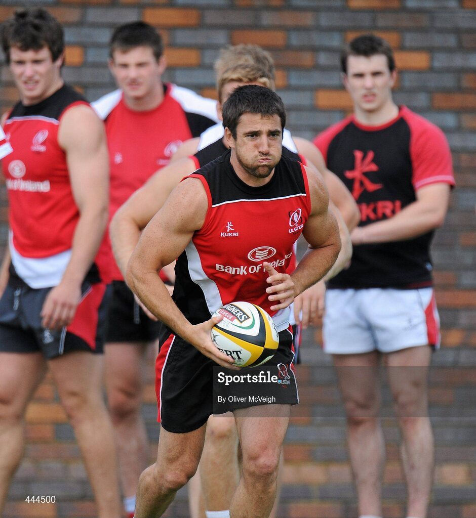 23 July 2010; Ulster's Ian Humphreys in action during squad training ahead of their opening pre-season friendly game against Bath, in Ravenhill Park, on August the 13th. Ulster Rugby Squad Training, Newforge Country Club, Belfast, Co. Antrim. Picture credit: Oliver McVeigh / SPORTSFILE