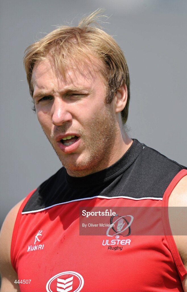 23 July 2010; Ulster's Stephen Ferris during squad training ahead of their opening pre-season friendly game against Bath, in Ravenhill Park, on August the 13th. Ulster Rugby Squad Training, Newforge Country Club, Belfast, Co. Antrim. Picture credit: Oliver McVeigh / SPORTSFILE