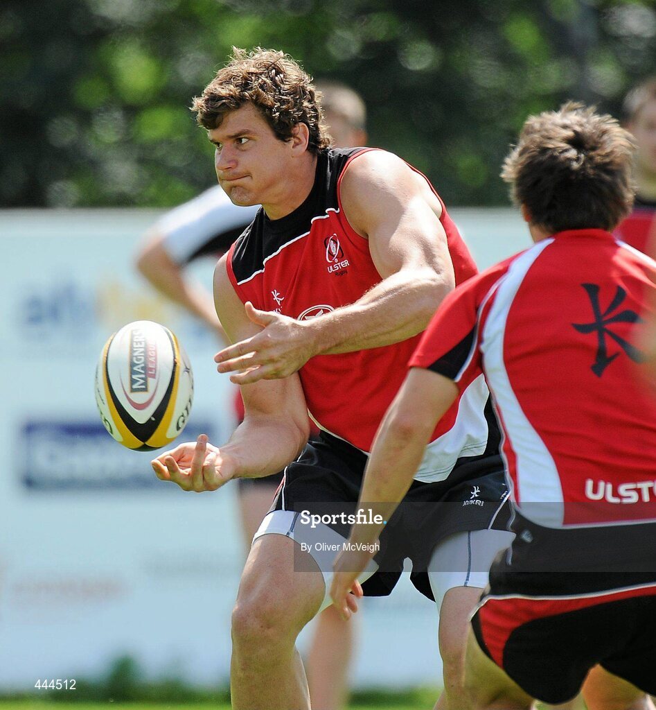 23 July 2010; Ulster's Robbie Diack in action during squad training ahead of their opening pre-season friendly game against Bath, in Ravenhill Park, on August the 13th. Ulster Rugby Squad Training, Newforge Country Club, Belfast, Co. Antrim. Picture credit: Oliver McVeigh / SPORTSFILE