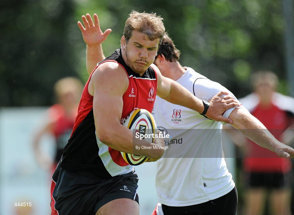 23 July 2010; Ulster's Thomas Anderson in action during squad training ahead of their opening pre-season friendly game against Bath, in Ravenhill Park, on August the 13th. Ulster Rugby Squad Training, Newforge Country Club, Belfast, Co. Antrim. Picture credit: Oliver McVeigh / SPORTSFILE