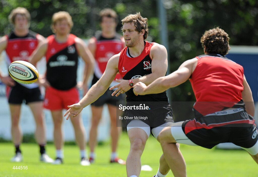 23 July 2010; Ulster's Darren Cave in action during squad training ahead of their opening pre-season friendly game against Bath, in Ravenhill Park, on August the 13th. Ulster Rugby Squad Training, Newforge Country Club, Belfast, Co. Antrim. Picture credit: Oliver McVeigh / SPORTSFILE