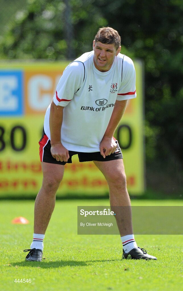 23 July 2010; Ulster's Johann Muller during squad training ahead of their opening pre-season friendly game against Bath, in Ravenhill Park, on August the 13th. Ulster Rugby Squad Training, Newforge Country Club, Belfast, Co. Antrim. Picture credit: Oliver McVeigh / SPORTSFILE