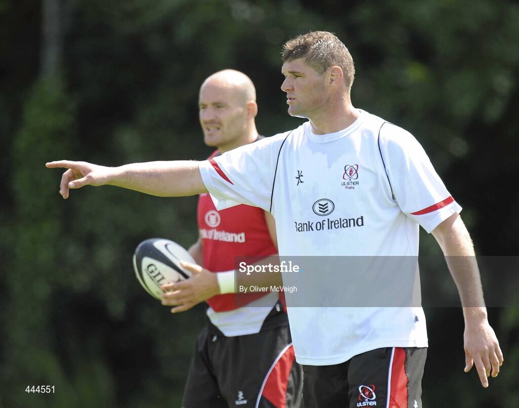 23 July 2010; Ulster's Johann Muller during squad training ahead of their opening pre-season friendly game against Bath, in Ravenhill Park, on August the 13th. Ulster Rugby Squad Training, Newforge Country Club, Belfast, Co. Antrim. Picture credit: Oliver McVeigh / SPORTSFILE