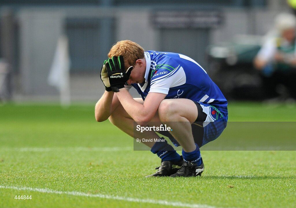 24 July 2010; A disappointed Kieran Hughes, Monaghan, at the end of the game. GAA Football All-Ireland Senior Championship Qualifier, Round 4, Monaghan v Kildare, Croke Park, Dublin. Picture credit: David Maher / SPORTSFILE