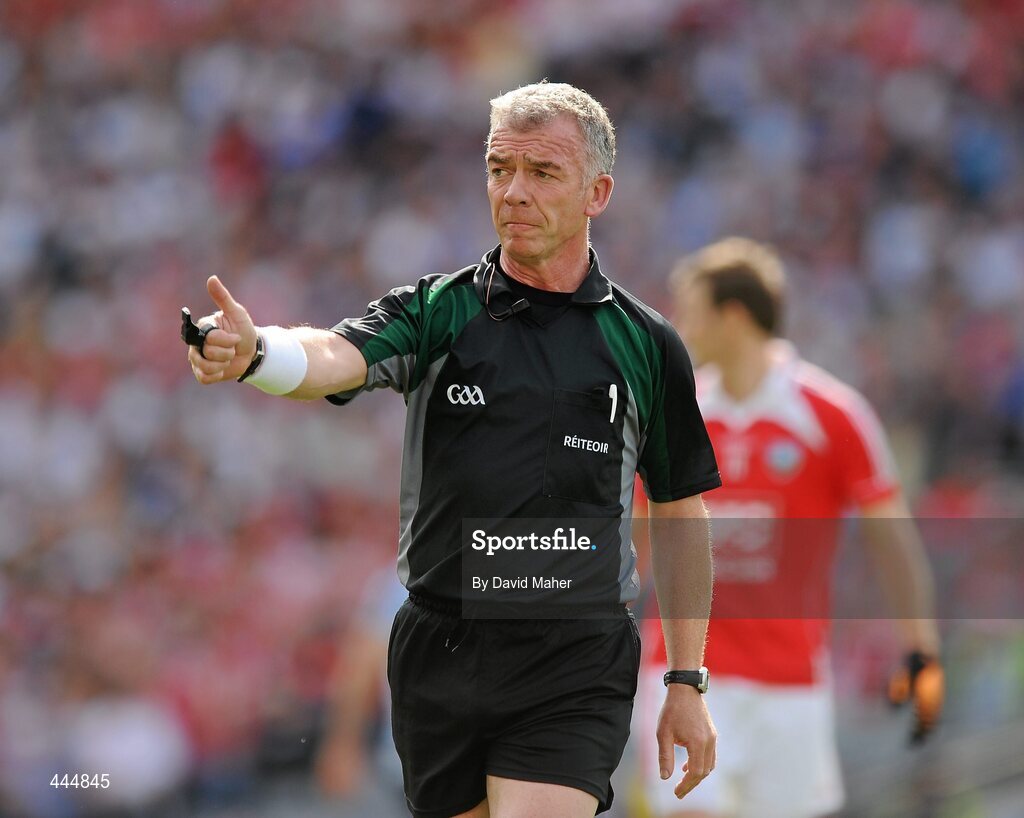 24 July 2010; Referee Pat McEnaney during the game. GAA Football All-Ireland Senior Championship Qualifier, Round 4, Dublin v Louth, Croke Park, Dublin. Picture credit: David Maher / SPORTSFILE