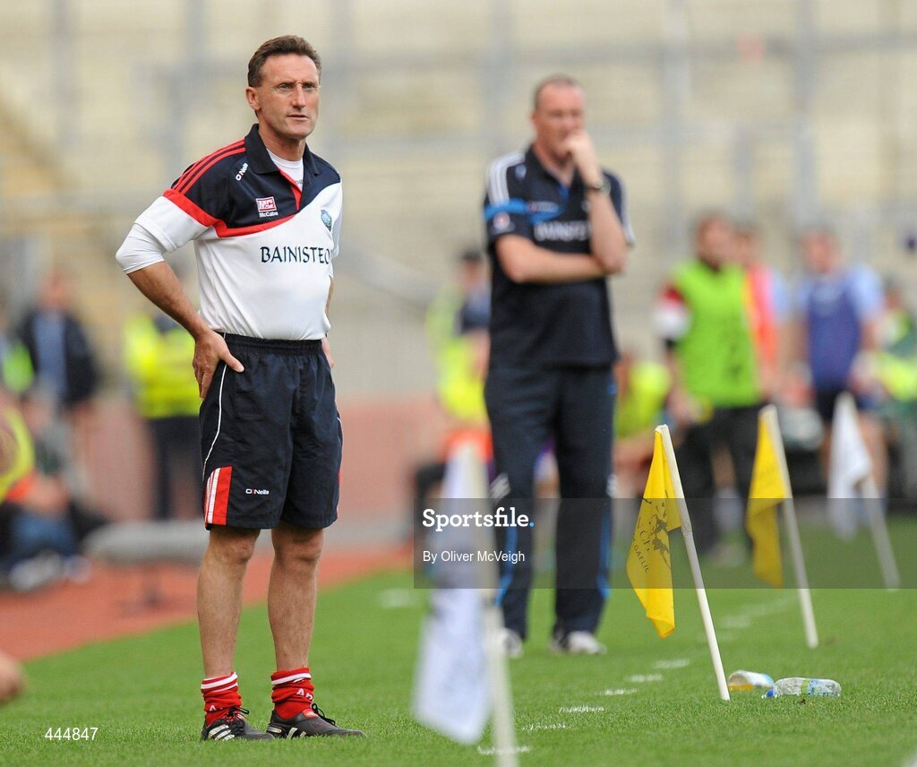 24 July 2010; Louth manager Peter Fitzpatrick watchs on from the sideline. GAA Football All-Ireland Senior Championship Qualifier, Round 4, Dublin v Louth, Croke Park, Dublin. Picture credit: Oliver McVeigh / SPORTSFILE