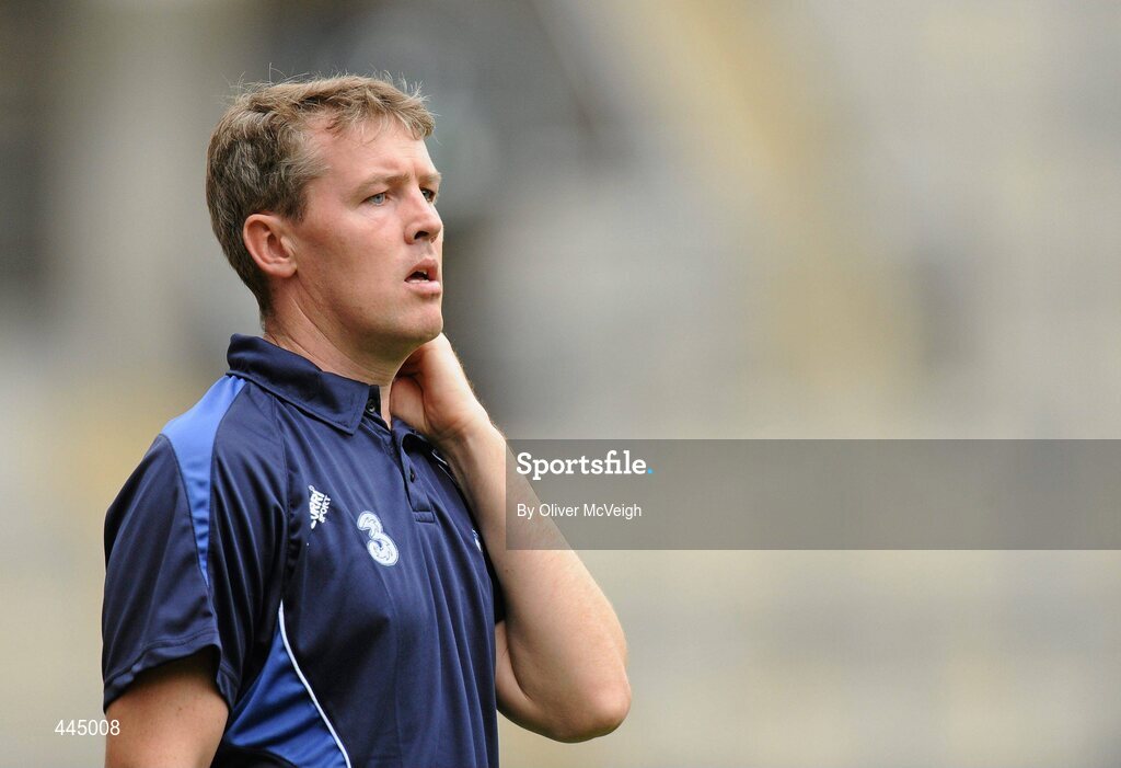 25 July 2010; A concerned looking Waterford manager, Jimmy Meaney, near the end of the game. ESB GAA Hurling All-Ireland Minor Championship Quarter-Final, Waterford v Galway, Croke Park, Dublin. Picture credit: Oliver McVeigh / SPORTSFILE