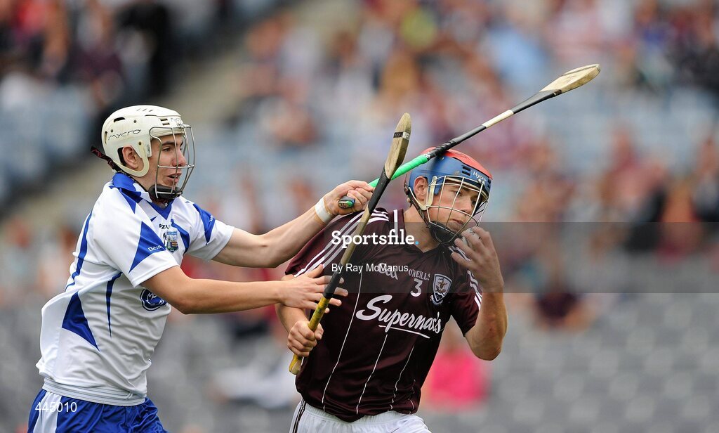 25 July 2010; Darragh Burke, Galway, in action against Martin O'Neill, Waterford. ESB GAA Hurling All-Ireland Minor Championship Quarter-Final, Waterford v Galway, Croke Park, Dublin. Picture credit: Ray McManus / SPORTSFILE