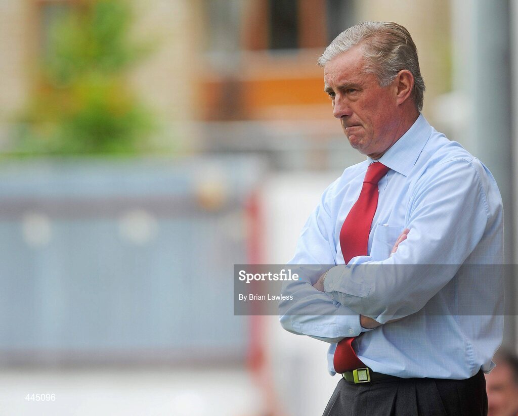 25 July 2010; St Patrick's Athletic manager Pete Mahon. Airtricity League Premier Division, St Patrick's Athletic v Sporting Fingal, Richmond Park, Dublin. Picture credit: Brian Lawless / SPORTSFILE