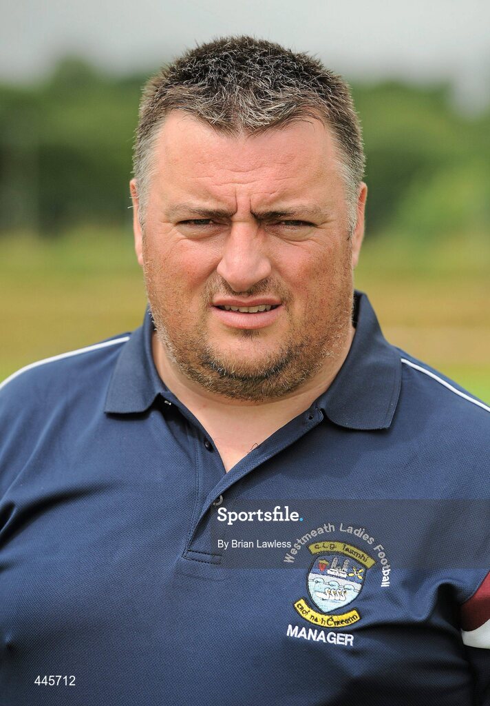 24 July 2010; Westmeath manager Peter Leahy. Ladies Gaelic Football Minor A Shield All-Ireland Final, Mayo v Westmeath, Seán O'Heslin GAA Cub, Ballinamore, Co. Leitrim. Picture credit: Brian Lawless / SPORTSFILE