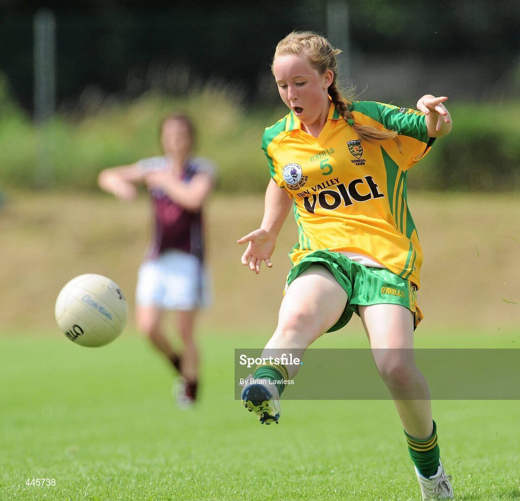 24 July 2010; Kayla Farren, Donegal. Ladies Gaelic Football Minor A Championship All-Ireland Final, Donegal v Galway, Seán O'Heslin GAA Cub, Ballinamore, Co. Leitrim. Picture credit: Brian Lawless / SPORTSFILE