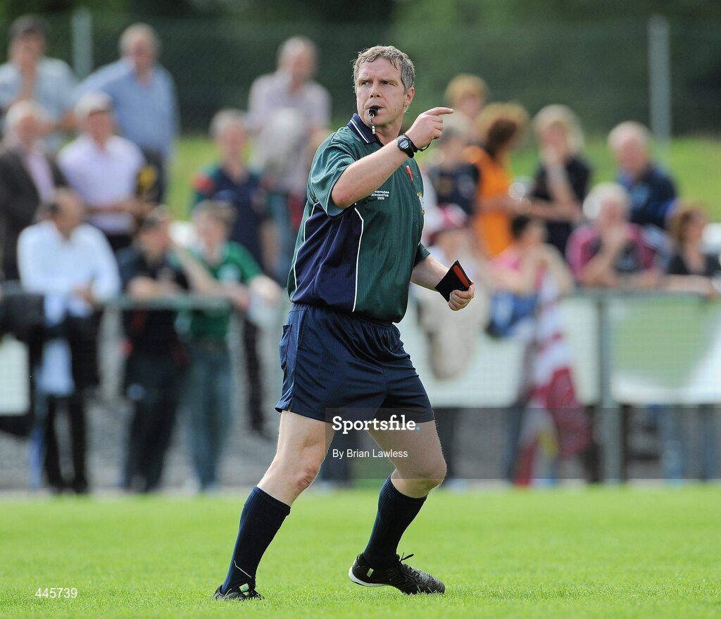 24 July 2010; Des McEnery, referee. Ladies Gaelic Football Minor A Championship All-Ireland Final, Donegal v Galway, Seán O'Heslin GAA Cub, Ballinamore, Co. Leitrim. Picture credit: Brian Lawless / SPORTSFILE