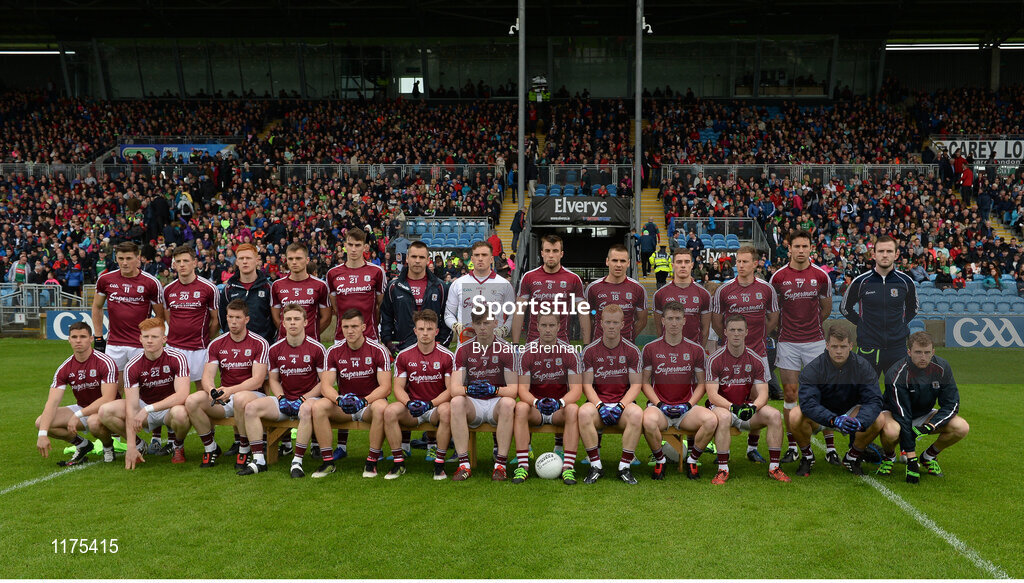 18 June 2016; The Galway team before the Connacht GAA Football Senior Championship Semi-Final match between Mayo and Galway at Elverys MacHale Park in Castlebar, Co Mayo. Photo by Daire Brennan/Sportsfile
