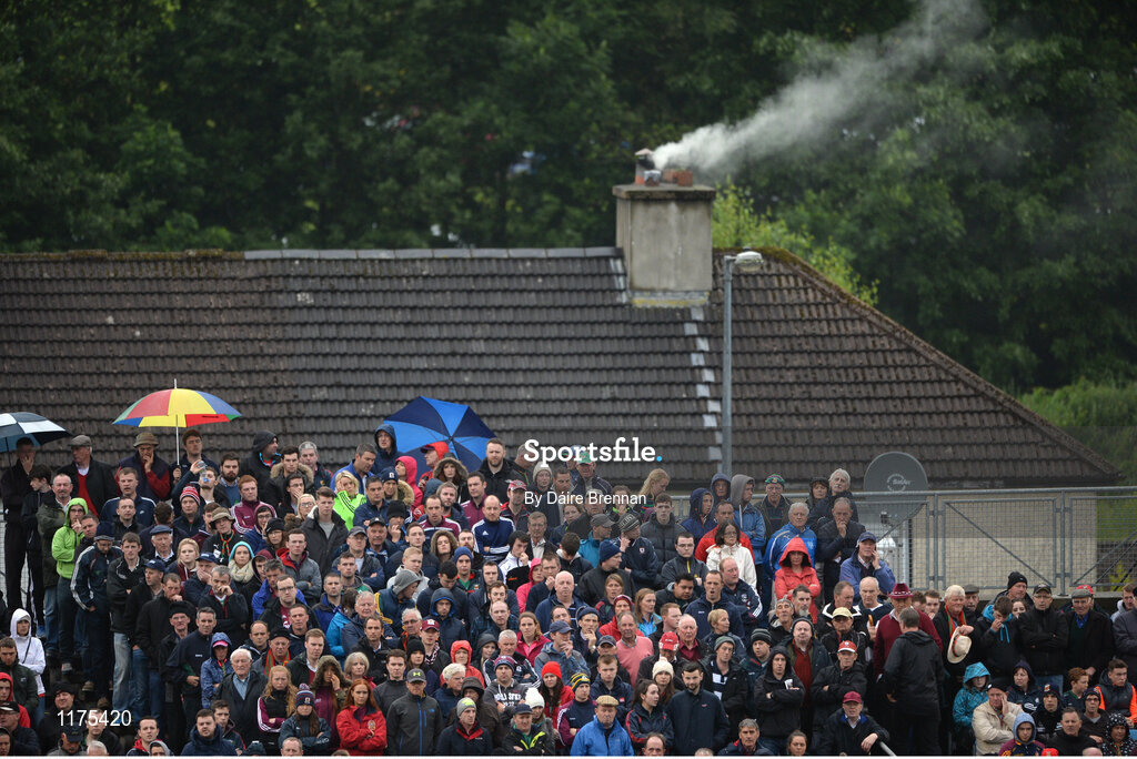 18 June 2016; Supporters watch on during the Connacht GAA Football Senior Championship Semi-Final match between Mayo and Galway at Elverys MacHale Park in Castlebar, Co Mayo. Photo by Daire Brennan/Sportsfile