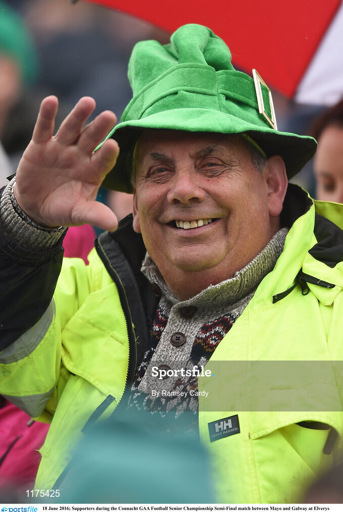 18 June 2016; Supporters during the Connacht GAA Football Senior Championship Semi-Final match between Mayo and Galway at Elverys MacHale Park in Castlebar, Co Mayo. Photo by Ramsey Cardy/Sportsfile