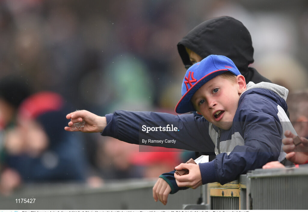 18 June 2016; Supporters during the Connacht GAA Football Senior Championship Semi-Final match between Mayo and Galway at Elverys MacHale Park in Castlebar, Co Mayo. Photo by Ramsey Cardy/Sportsfile