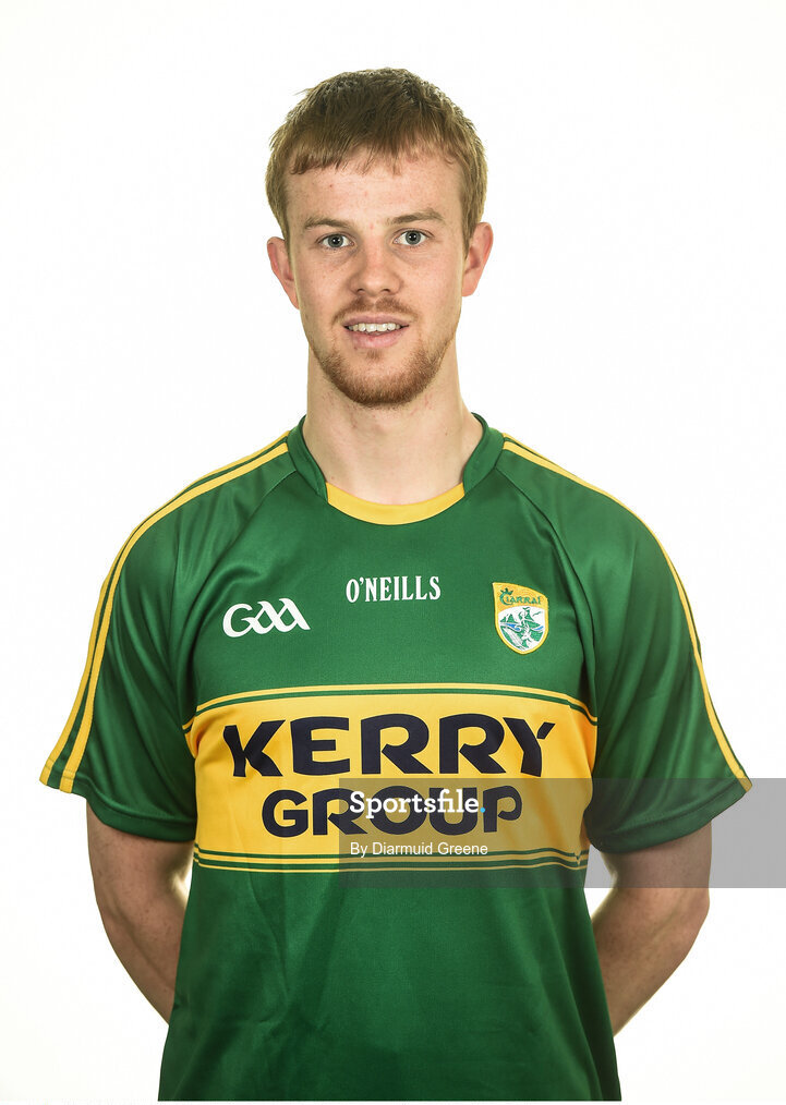 18 June 2016; Fionn Fitzgerald, Kerry. Kerry Football Squad Portraits 2016, Fitzgerald Stadium, Killarney, Co. Kerry. Photo by Diarmuid Greene/Sportsfile