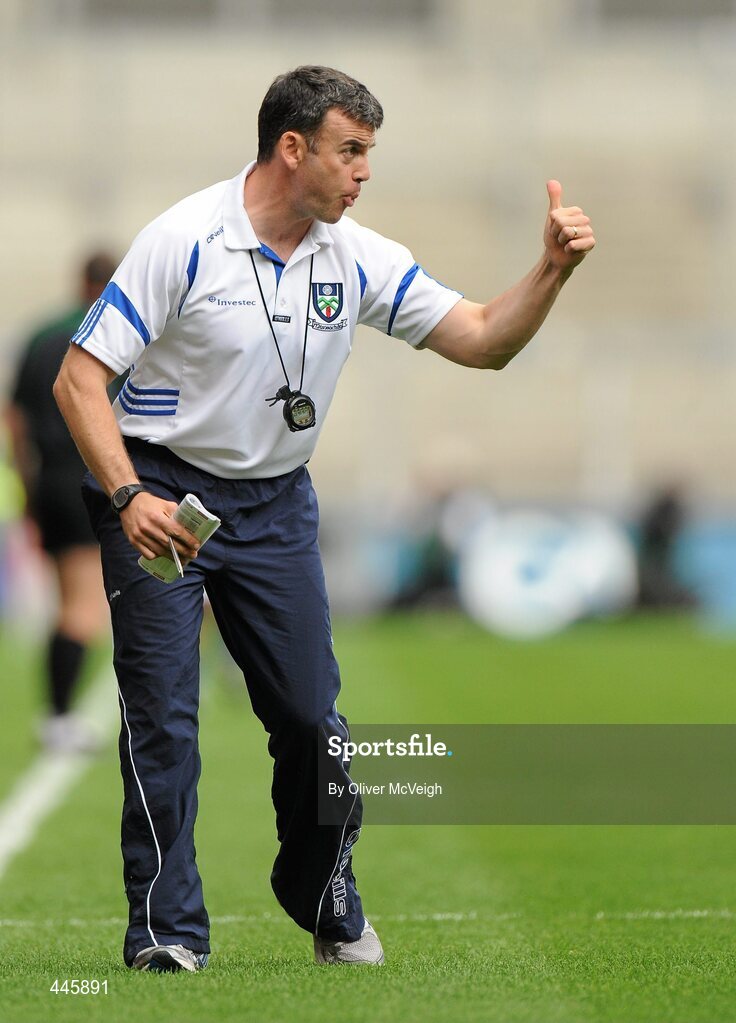 24 July 2010; Monaghan trainer Martin McElkennon. GAA Football All-Ireland Senior Championship Qualifier, Round 4, Monaghan v Kildare, Croke Park, Dublin. Picture credit: Oliver McVeigh / SPORTSFILE